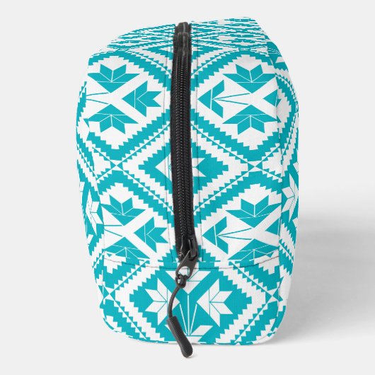 Turquoise Floral Quilt Toiletry Bag Toilettasje (Rechts)