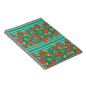 Turquoise Floral Spiral Notitieboek (Rechterzijde)