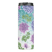 *~* Turquoise Floral Succulent Glitter Girly Thermosbeker (Achterkant)