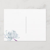 Turquoise Floral Wedding Save the Date Aankondigingskaart (Achterkant)