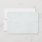  turquoise florale grens RSVP Kaartje (Achterkant)