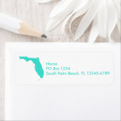 Turquoise Florida Personalized Etiket (Insitu)