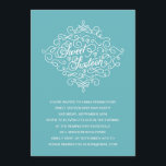 Turquoise Flourish Sweet Sixteen Birthday Party Kaart<br><div class="desc">Deze elegante zoete 16 verjaardagsfeestje nodigt een  kalligrafiekmanuscript uit,  een grillige  bloei en een mooie turkooizen blauwe achtergrond</div>
