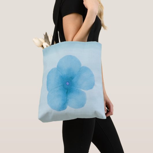 Turquoise Flower Canvas tas (Dichtbij)