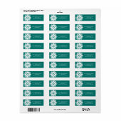 Turquoise Flower Etiket (Full Sheet)