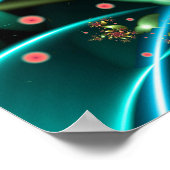 Turquoise Flower Fractal Poster (Hoek)