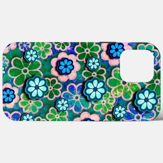 Turquoise Flower Hippie iPhone | Hippie iPhone 13 Case-Mate iPhone Case (Achterkant (horizontaal))