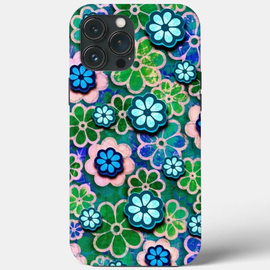 Turquoise Flower Hippie iPhone | Hippie iPhone 13 Case-Mate iPhone Case (Achterkant)