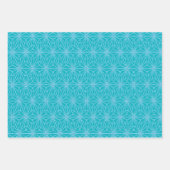 Turquoise Flowers Inpakpapier Vel (Voorkant 2)