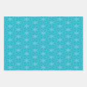 Turquoise Flowers Inpakpapier Vel (Voorkant 3)
