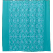 Turquoise Flowers Shower Curtain Douchegordijn (Voorkant)