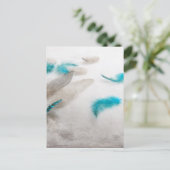 Turquoise Fluff Briefkaart (Staand voorkant)