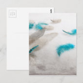 Turquoise Fluff Briefkaart (Voorkant / Achterkant)