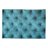 Turquoise fluwelen bank close-up kussensloop (Achterkant)