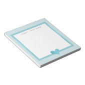 Turquoise Folie Heart Notitieblok 5,5 x 6 inch (Schuin)