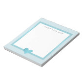 Turquoise Folie Heart Notitieblok 5,5 x 6 inch (Linkerzijde)