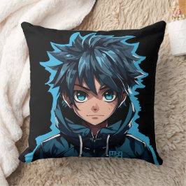 Turquoise Force: Anime-Style Manga Jongen Kussen