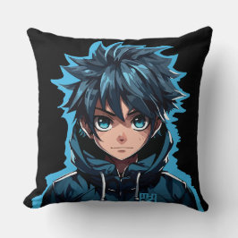 Turquoise Force: Anime-Style Manga Jongen Kussen