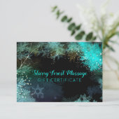 Turquoise Forest Business Gift-certificaatkaart RSVP Kaartje (Staand voorkant)