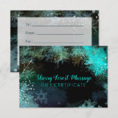 Turquoise Forest Business Gift-certificaatkaart RSVP Kaartje (Voorkant / Achterkant)