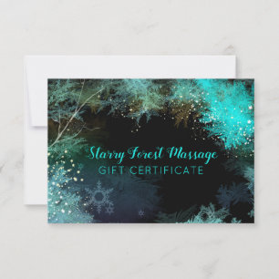 Turquoise Forest Business Gift-certificaatkaart RSVP Kaartje