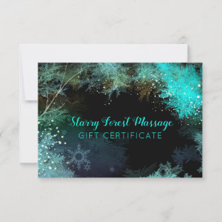 Turquoise Forest Business Gift-certificaatkaart RSVP Kaartje