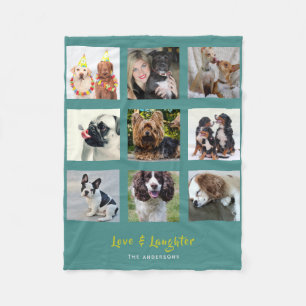 Turquoise FOTO Deken Collage Instagram Montage