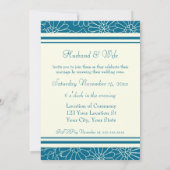 Turquoise Foto Wedding Vow Renewal Uitnodigingen (Achterkant)