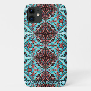 Turquoise Fractal Star Blast Case-Mate iPhone Case