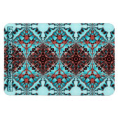 Turquoise Fractal Star Blast Magneet (Horizontaal)