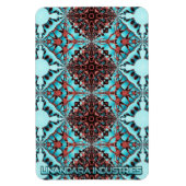 Turquoise Fractal Star Blast Magneet (Verticaal)