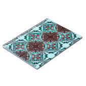 Turquoise Fractal Star Blast Notitieboek (Linkerzijde)
