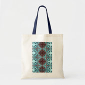 Turquoise Fractal Star Blast Tote Bag (Voorkant)