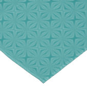 Turquoise Fractale Rode Monogram Witte Cirkel Tafelkleed (Gekanteld)