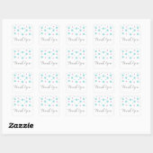 Turquoise Fuchsia Confetti Bedankt Stickers (Vel)
