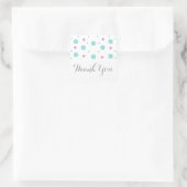 Turquoise Fuchsia Confetti Bedankt Stickers (Tas)