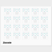 Turquoise Fuchsia Confetti Save the Date Stickers (Vel)