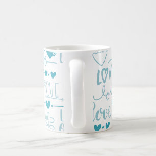 Turquoise Fun en Modern Love and Hearts Koffiemok