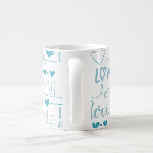 Turquoise Fun en Modern Love and Hearts Koffiemok (Handvat)