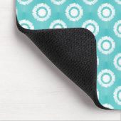 Turquoise Funky Flower Mousepad Muismat (Hoek)