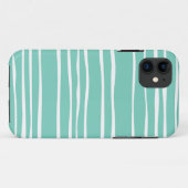 Turquoise Funky Striped iPhone 5/5S Hoesje (Achterkant (horizontaal))
