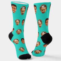 Turquoise Funny Custom 2 Gezicht Foto Mama
