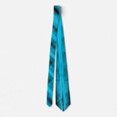 Turquoise Futuristische Abstracte Diagonale Patroo Stropdas (Achterkant)