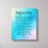 Turquoise geboortesteen - December gedicht kunst c Canvas Afdruk (Voorkant)