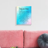 Turquoise geboortesteen - December gedicht kunst c Canvas Afdruk (Insitu (Woonkamer))