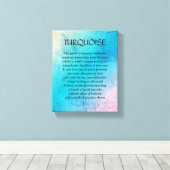 Turquoise geboortesteen - December gedicht kunst c Canvas Afdruk (Insitu (Houten vloer))