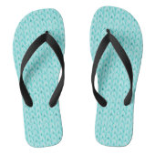 Turquoise gebreide textuur Teenslippers (Voetbed)