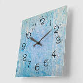 turquoise gedistingeerde textuur vierkante klok (Hoek)