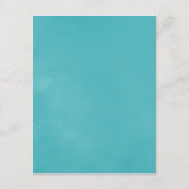 Turquoise, Geel en Roze Bloemen Gast Details Informatiekaartje (Achterkant)