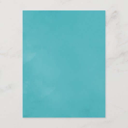 Turquoise, Geel en Roze Bloemen Gast Details Informatiekaartje (Achterkant)